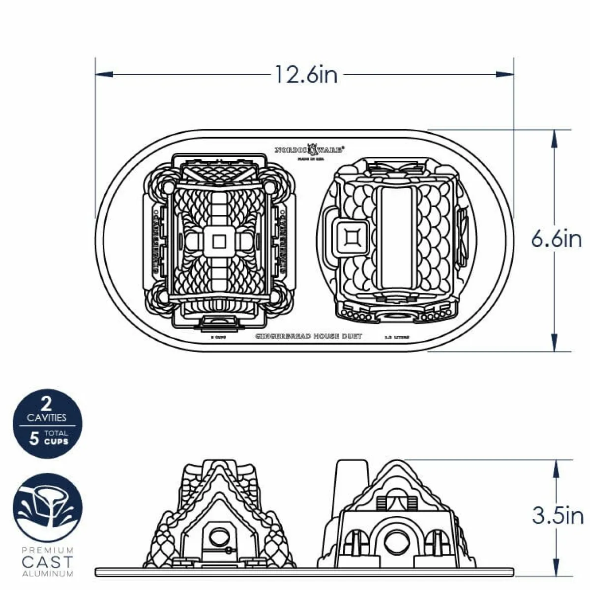 Sale Nordic Ware Gingerbreadhuis Duet Bakvorm