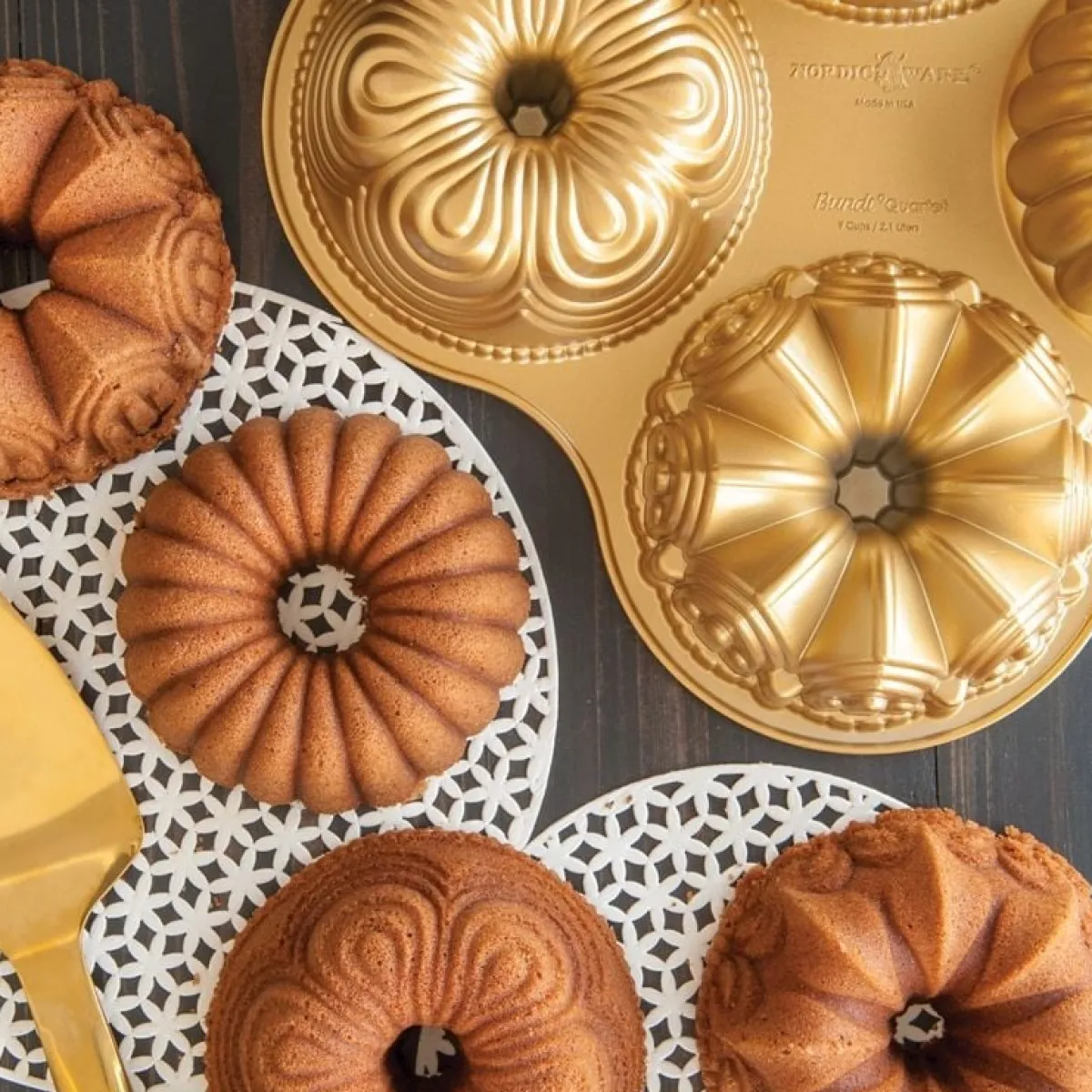 Outlet Nordic Ware Tulband Kwartet Bakvorm