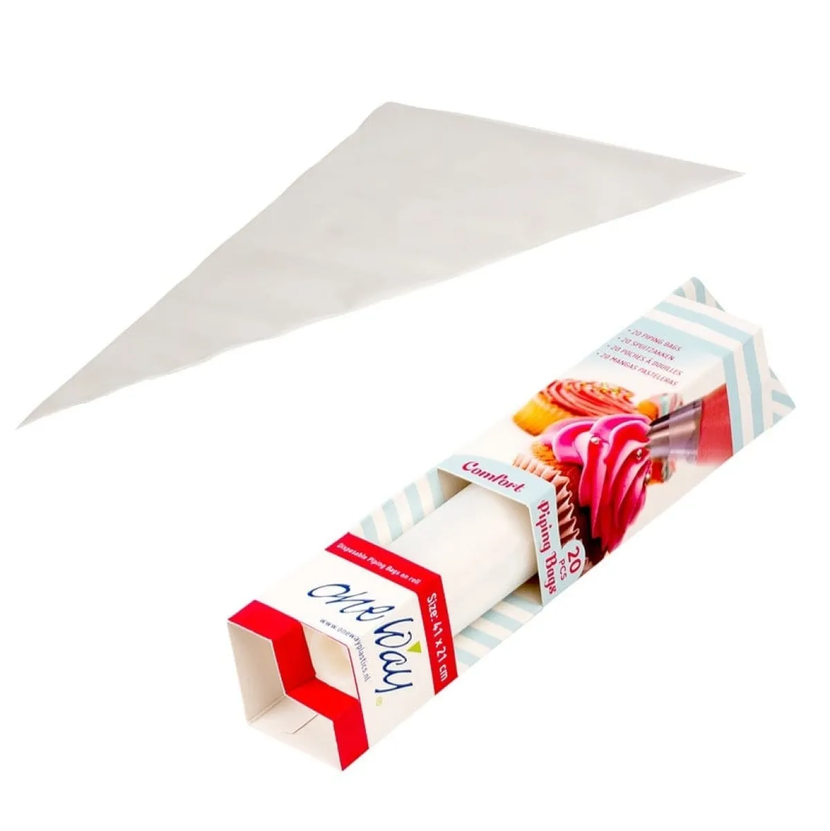 Online One Way Wegwerp Spuitzak Comfort Clear 20st - 41x21cm