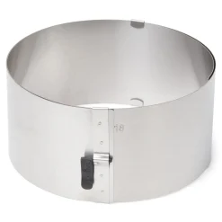 Clearance Patisse Taartring Verstelbaar RVS Ø17-30x9(h)cm