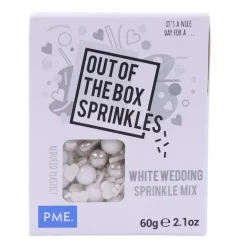 New PME Bruiloft Wit Sprinkle Mix (Out of the Box) 60g