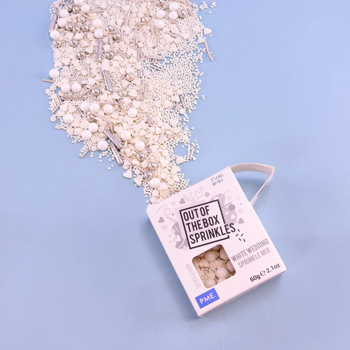 New PME Bruiloft Wit Sprinkle Mix (Out of the Box) 60g