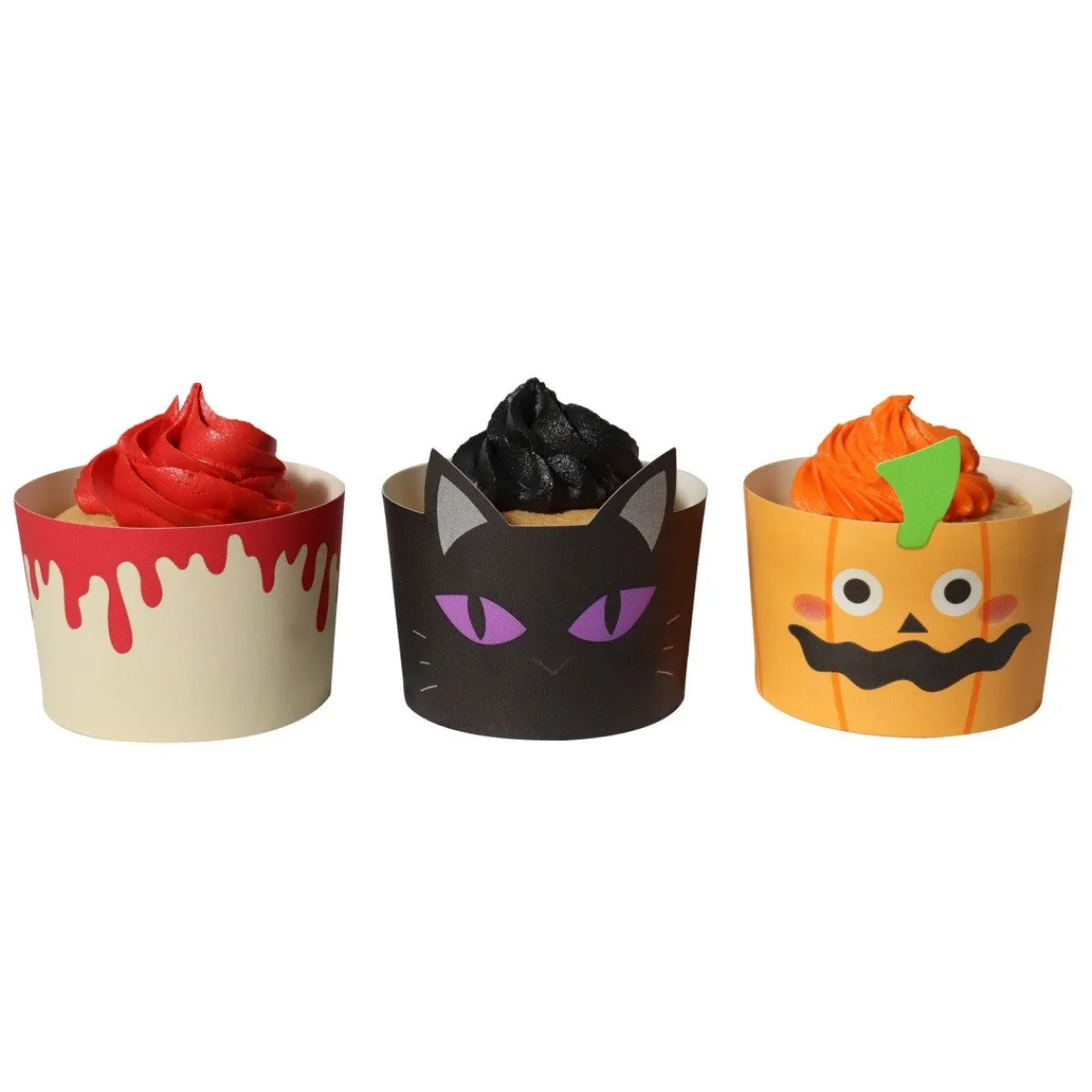 New PME Halloween Cupcake Vormpjes Druppelend Bloed Ø45mm 12st**