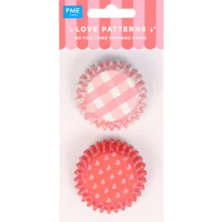 Clearance PME Mini Cupcake Vormpjes Liefdes Patronen Ø33mm 60st.