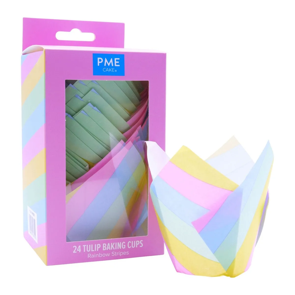 Sale PME Muffin Cups Regenboog Strepen 24st