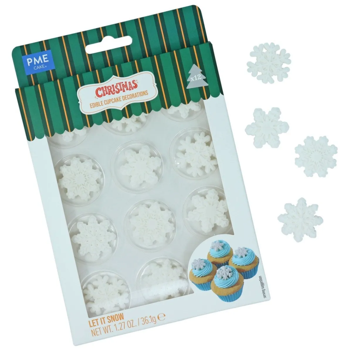 Hot PME Suikerdecoratie Sneeuwvlokken 12st.