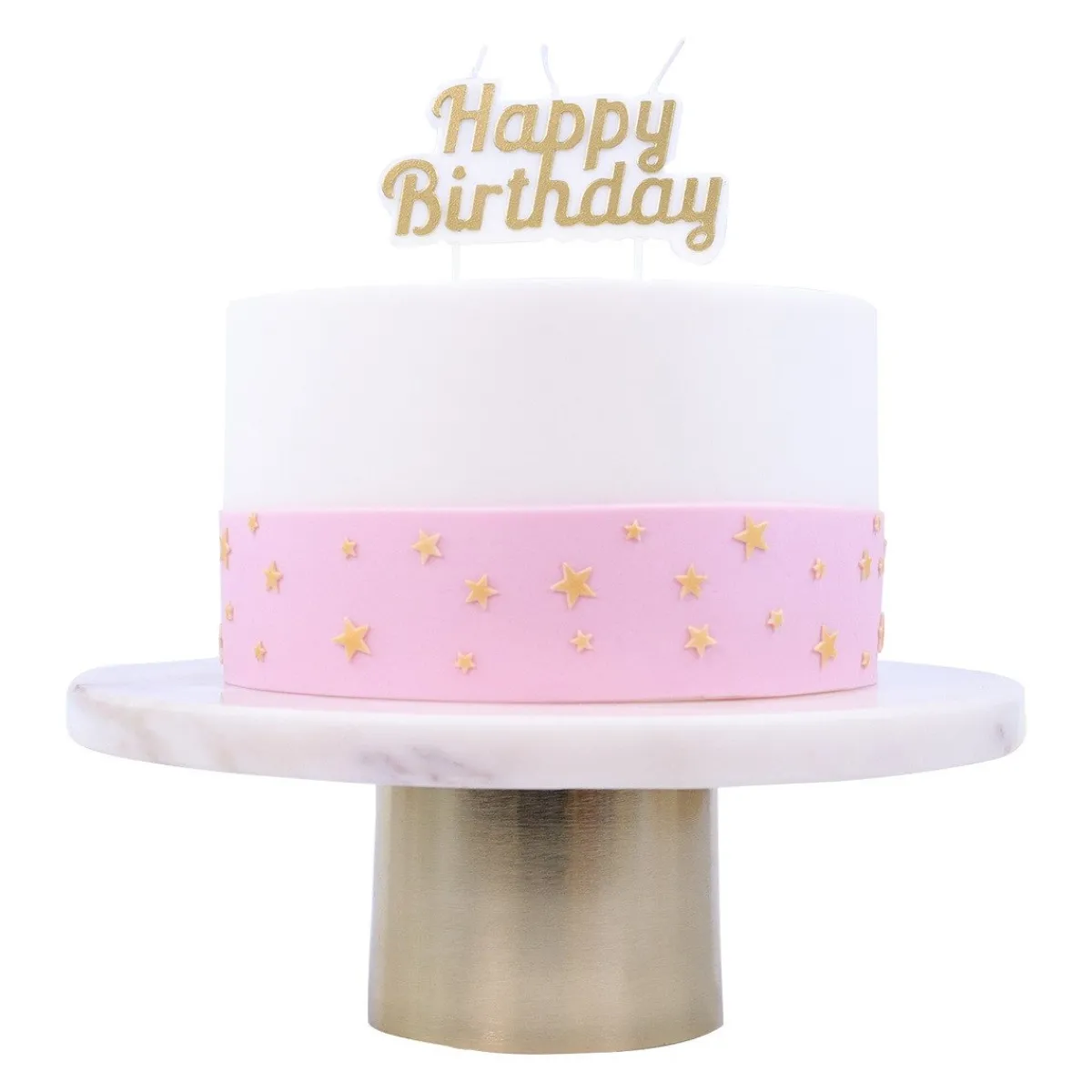 Discount PME Taartkaarsje Happy Birthday Goud