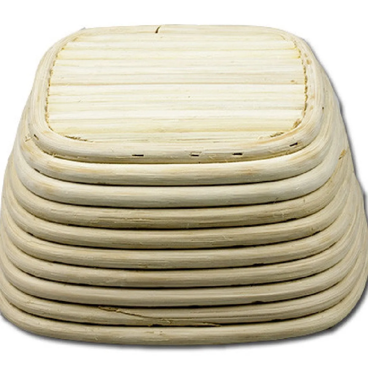 Clearance Overig Rijsmandje Riet Vierkant 21x21cm (650 tot 800 gram deeg)