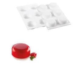 Clearance Silikomart Siliconen Bakvorm Universo (6x) Ø6,7x2,7cm