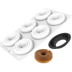 Sale Silikomart Siliconenvorm & Taartring Set Tornado Ø8cm**
