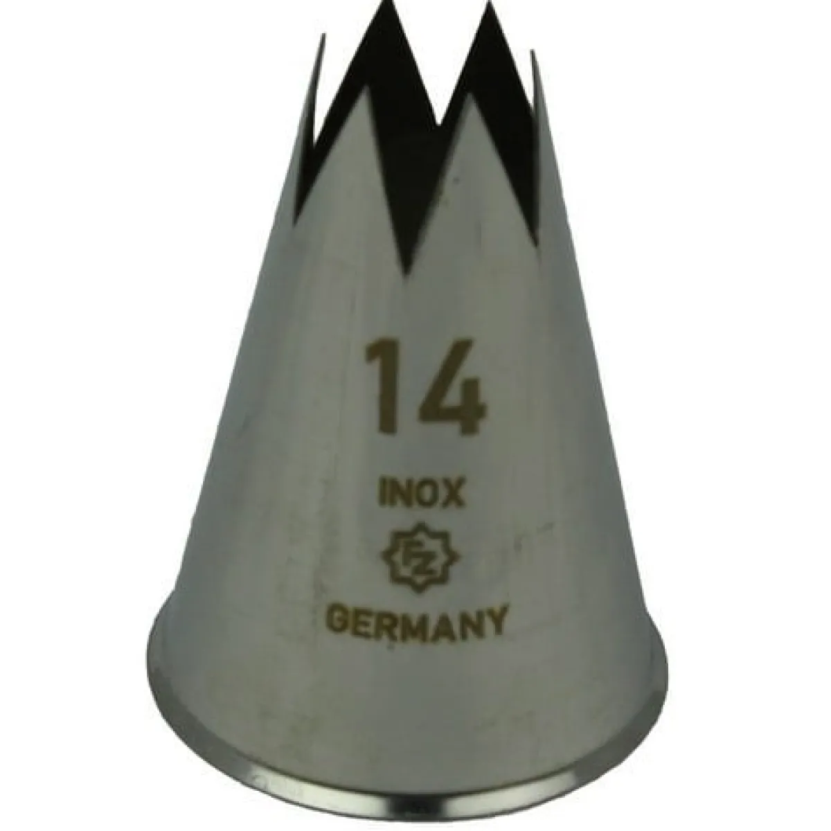 Hot Overig Spuitmondje gekarteld 6 Tands RVS 14mm