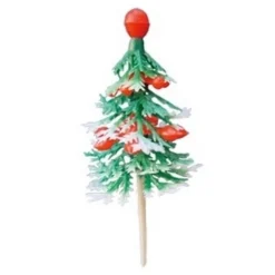 Best Overig Taartdecoratie Dennenboom Groen Rode Top Prikkers 144 stuks