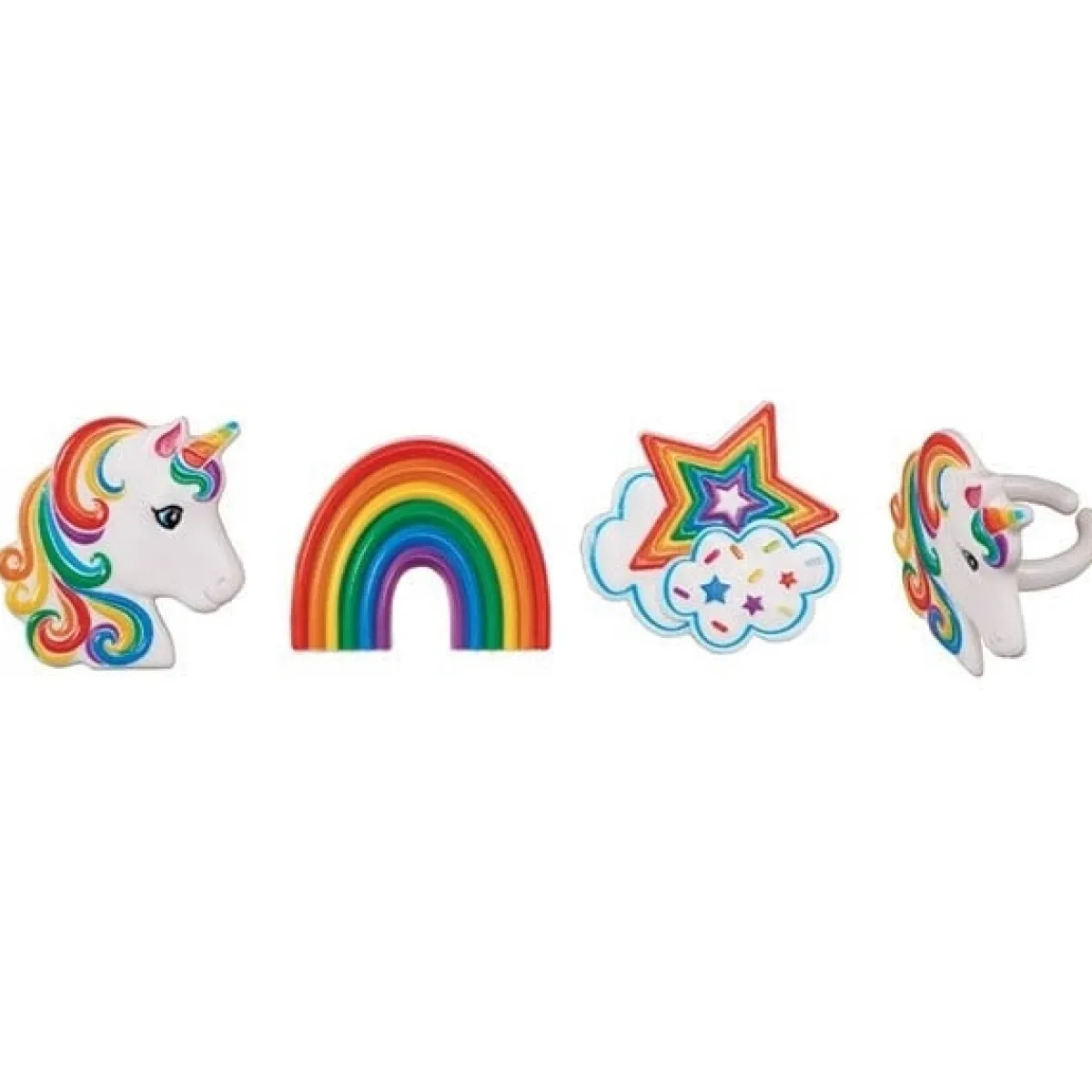 New Overig Taartdecoratie Unicorn Ringen 144 stuks