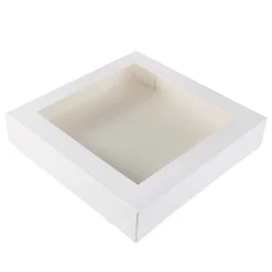 Sale BrandNewCake Taartdoos met venster 30x30x6cm. Wit 3st