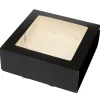 Online BrandNewCake Taartdoos met venster 26x26x9cm. Zwart 3st