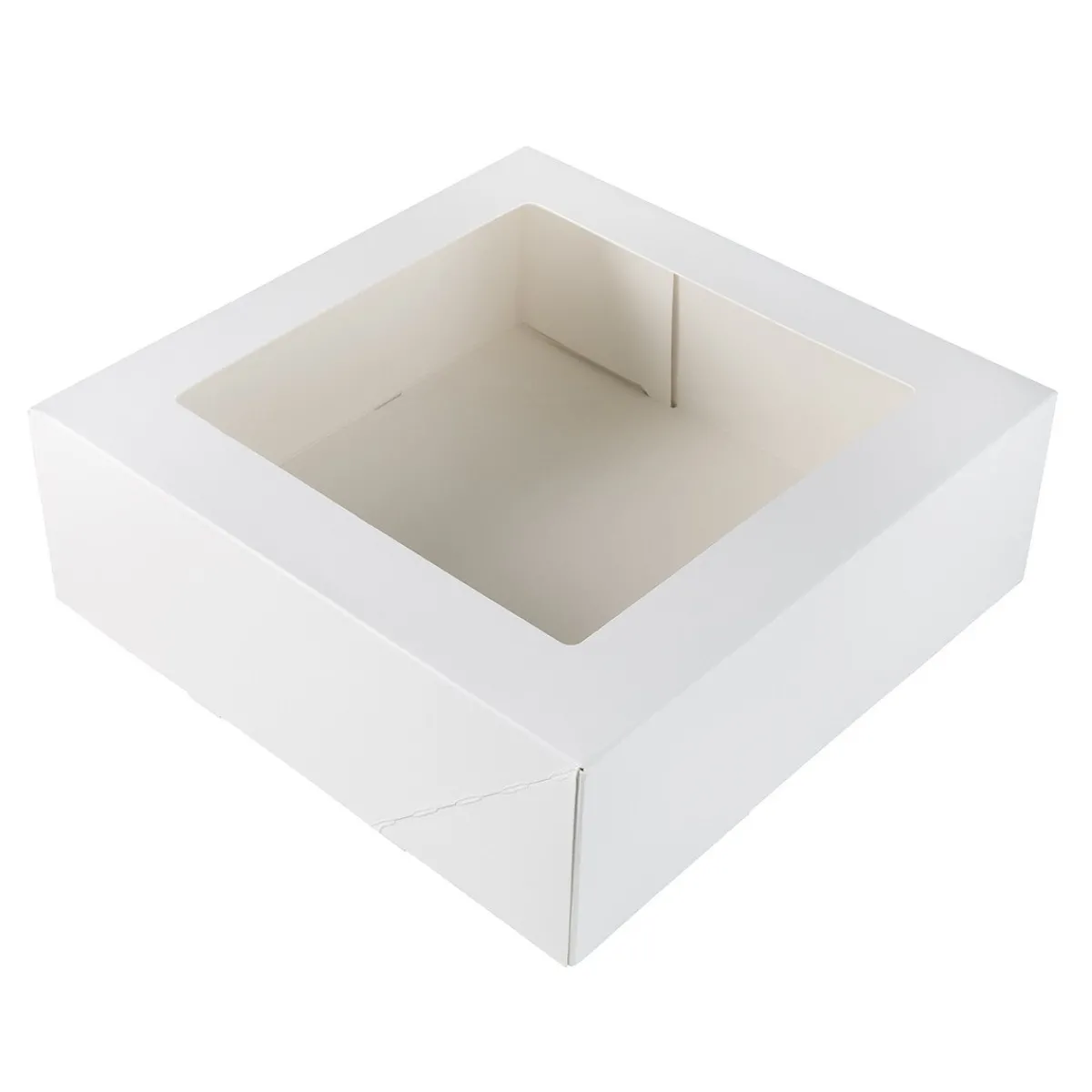 Online BrandNewCake Taartdoos met venster 26x26x9cm. Wit 3st