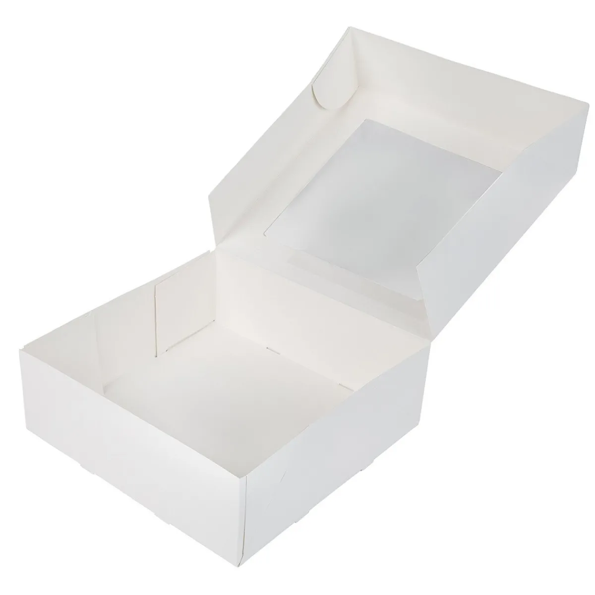 Online BrandNewCake Taartdoos met venster 26x26x9cm. Wit 3st