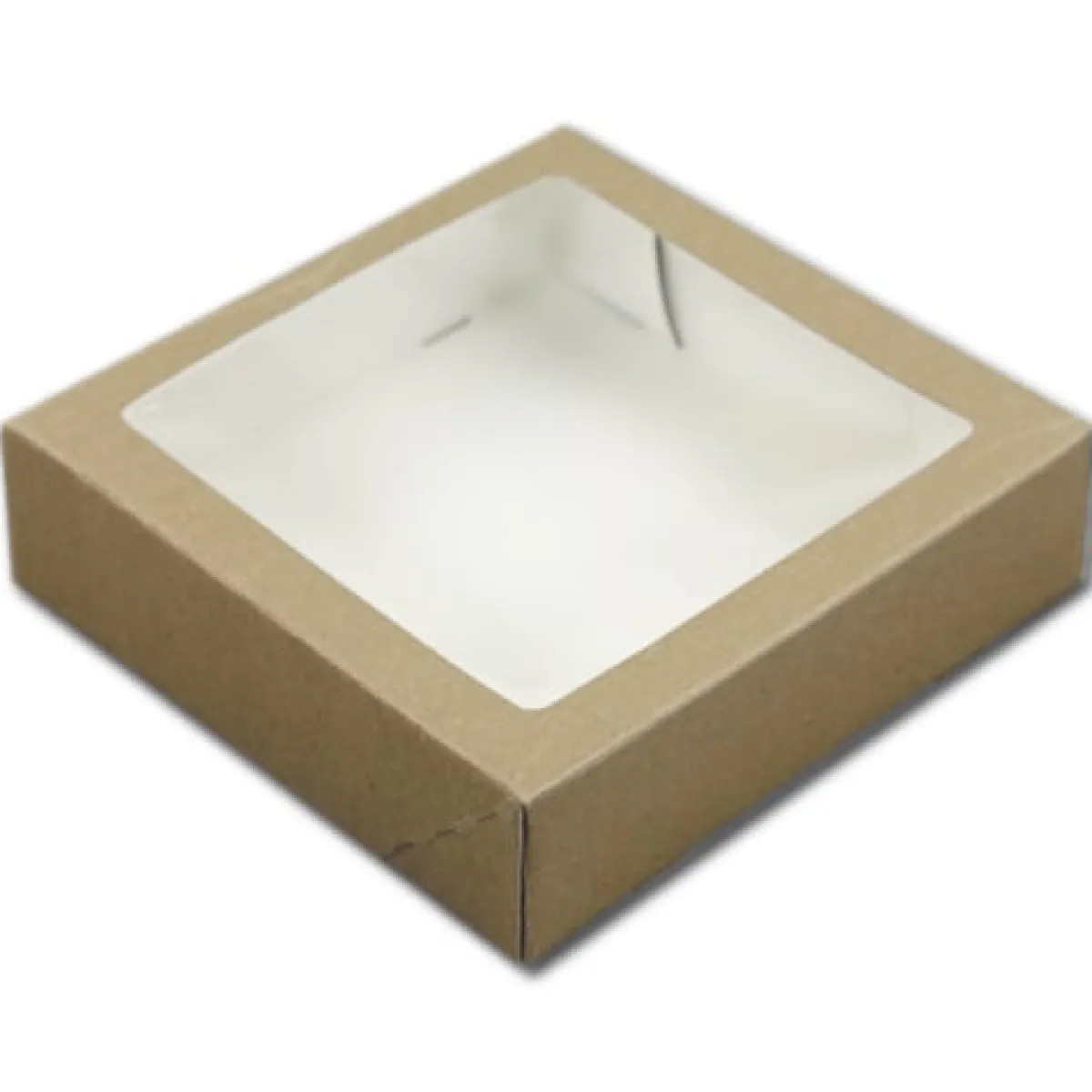 Discount BrandNewCake Taartdoos met venster 19x19x5cm. Kraft 3st