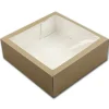 Clearance BrandNewCake Taartdoos met venster 26x26x9cm. Kraft 3st