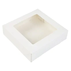 Sale BrandNewCake Taartdoos met venster 19x19x5cm. Wit 50st