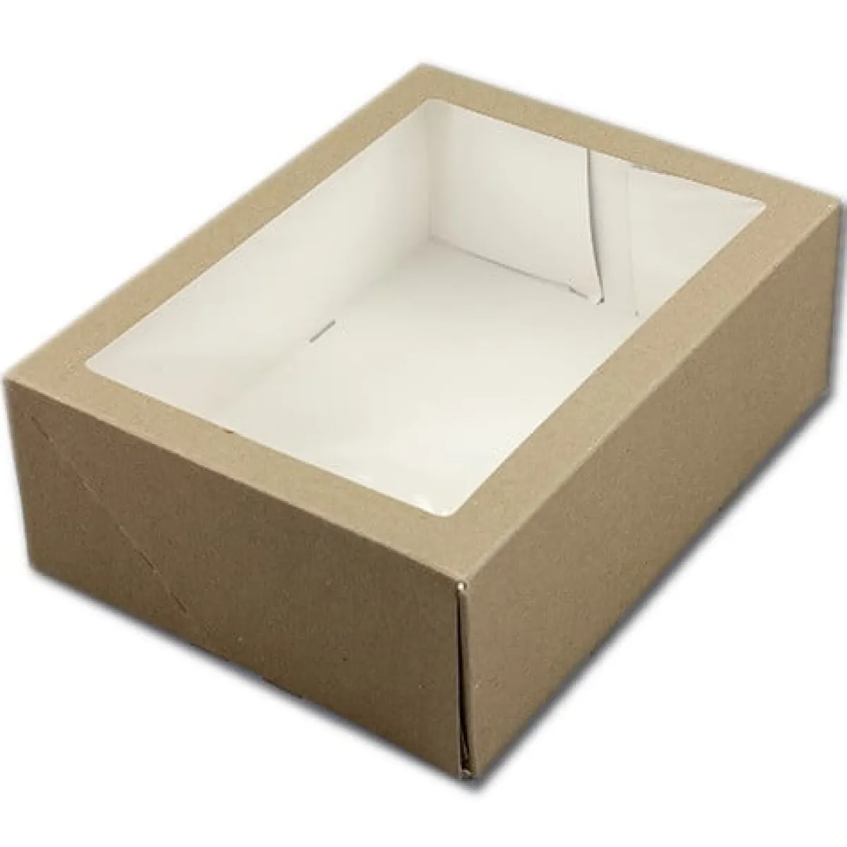 Hot BrandNewCake Taartdoos met venster 26x20x9cm. Kraft 3st