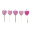 Sale Overig Taartkaarsjes Hartjes Glitter 5st.