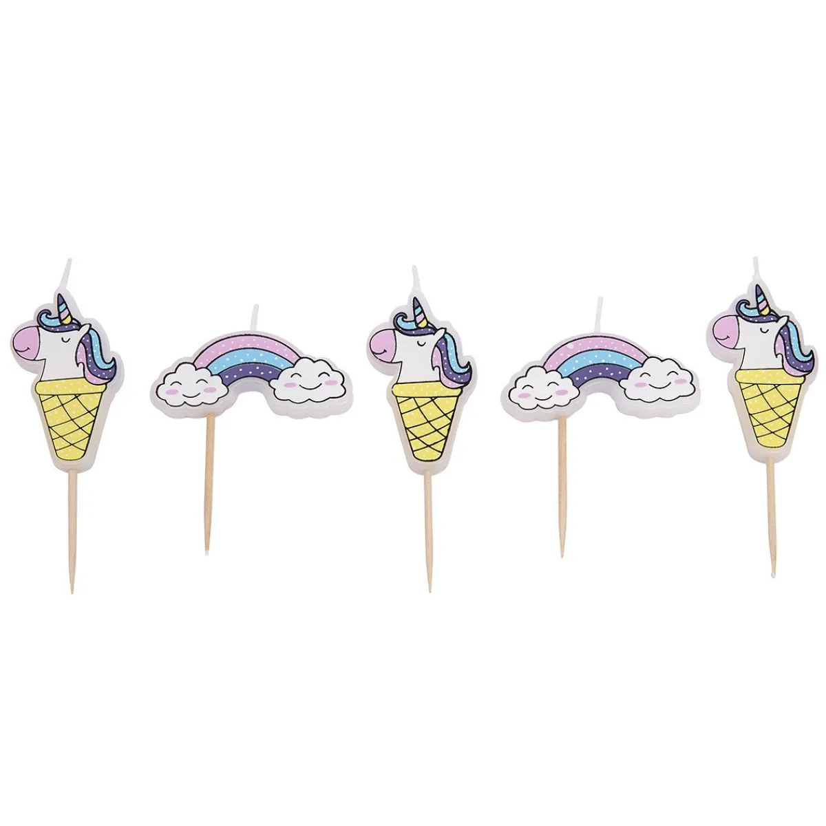 Online Overig Taartkaarsjes Unicorn & Regenboog**