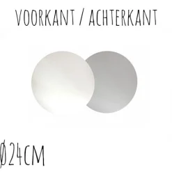 New BrandNewCake Taartonderzetter Wit / Zilver Ø24cm 10st.