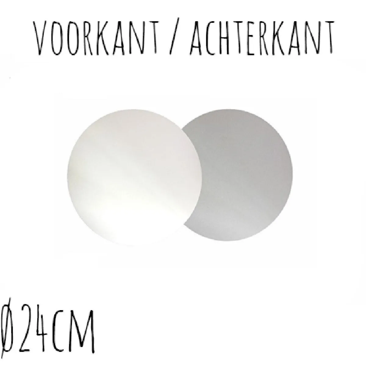 Discount BrandNewCake Taartonderzetter Wit / Zilver Ø24cm 100st.