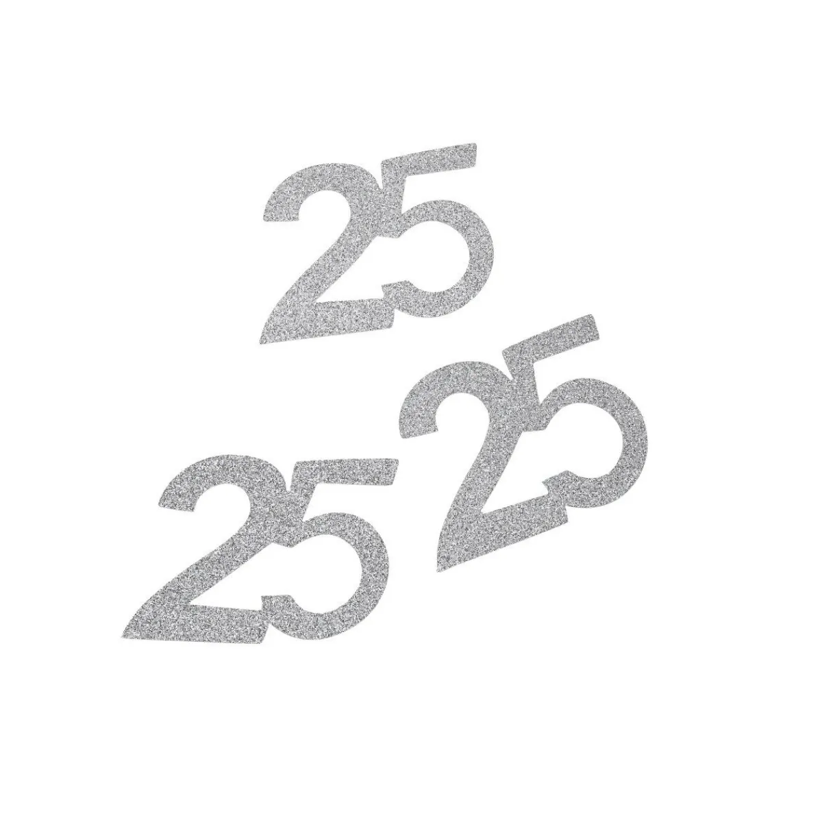 Outlet Overig Taarttopper Jubileum #25 Zilver Kunstof 6cm 10st