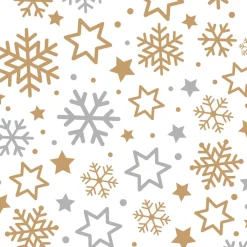 Outlet Decora Traktatiezakjes Witte Kerst 12,5x3x24(h) cm 20 stuks