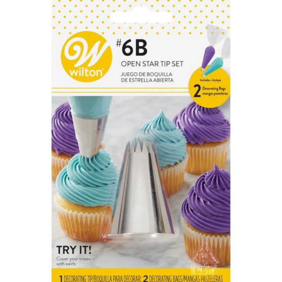 Wilton Spuitmondje #6B en Spuitzakken Set/3