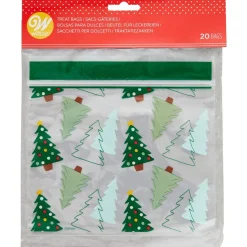 Outlet Wilton Traktatiezakjes Hersluitbaar Kerstbomen 20st