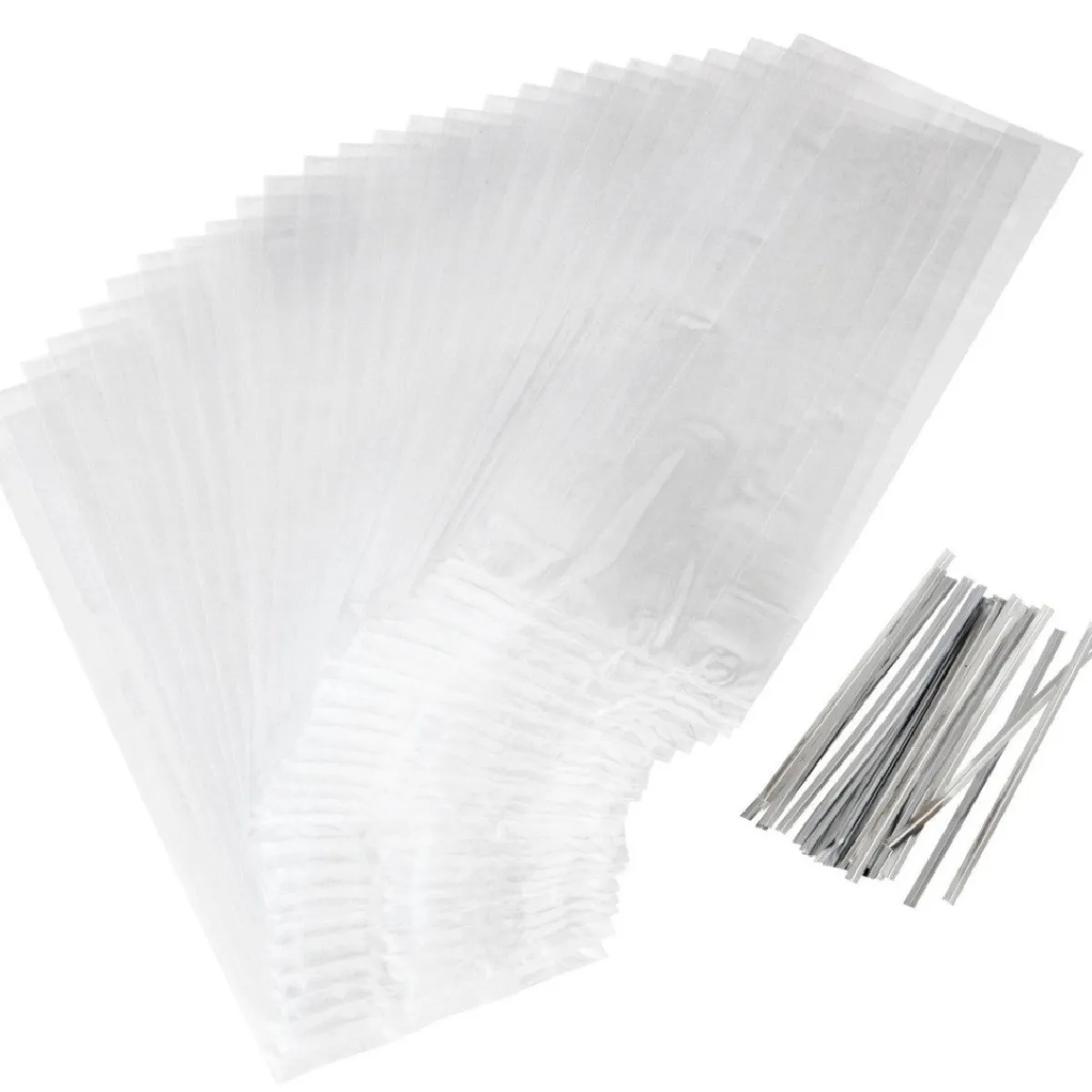 Discount Wilton Traktatiezakjes Transparant 10x24cm 50st