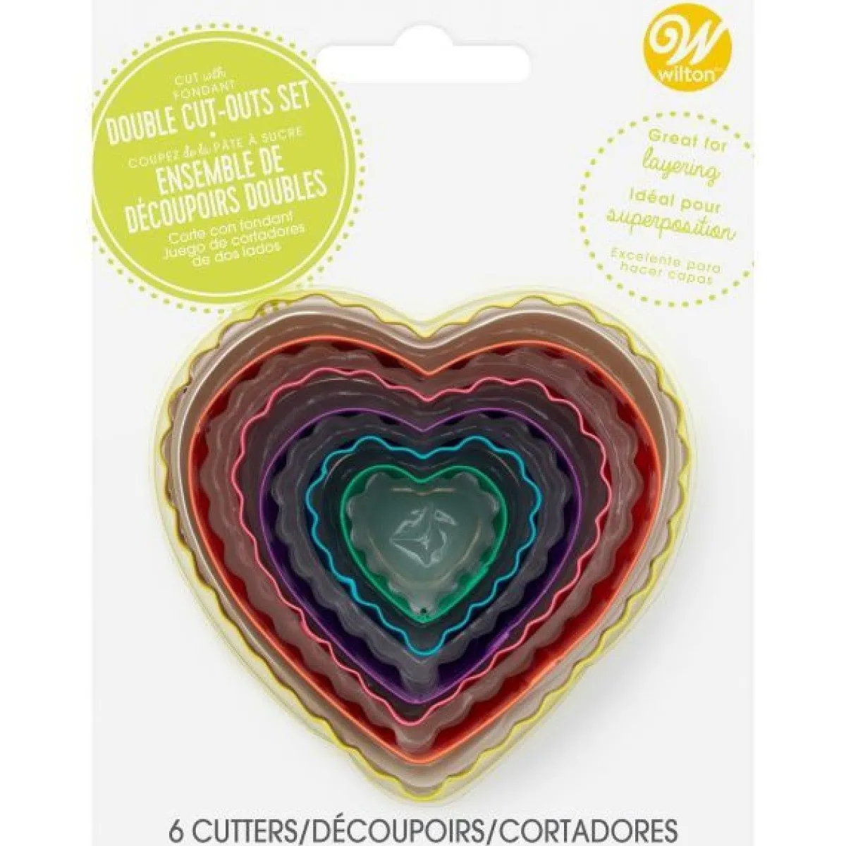 Sale Wilton Uitstekers Hart Dubbelzijdig Set/6